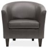Real Living – WINDKO Gray Faux Leather Tub Chair